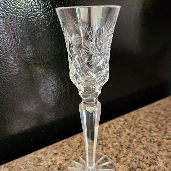 Crystal Clear 24% Lead Crystal Cordial Glass 9 in.-Height 2.5 in.-Wide - Picture 1 of 5